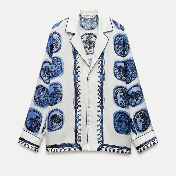 NWT ZARA SS24 PRINTED SHIRT ZW COLLECTION 2792/137 014/003 - Picture 13 of 15
